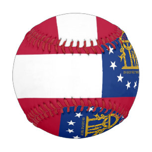 Balle De Baseball Baseball patriotique avec drapeau de Géorgie, USA