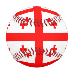 Balle De Baseball Baseball patriotique avec drapeau de la Géorgie