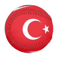 Baseball patriotique avec drapeau de la Turquie