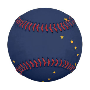 Balle De Baseball Baseball patriotique avec drapeau de l'Alaska, Ét
