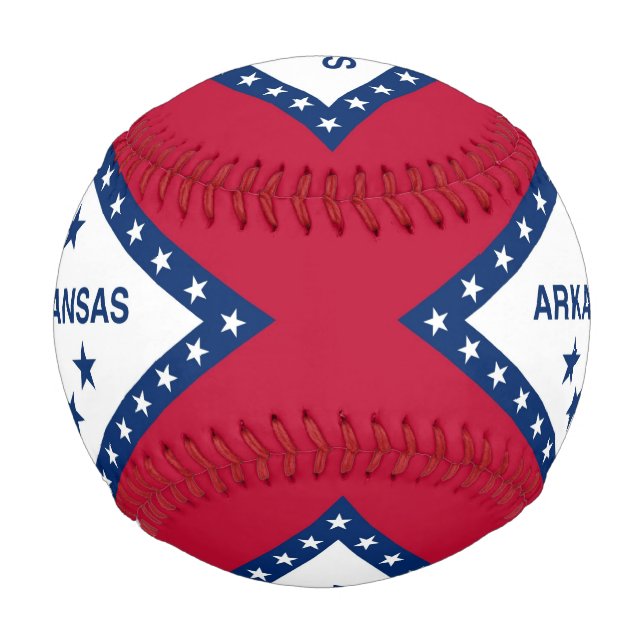 Balle De Baseball Baseball patriotique avec drapeau de l'Arkansas, É (Dos)
