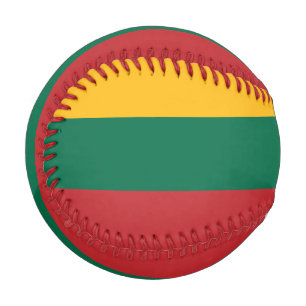 Balle De Baseball Baseball patriotique avec drapeau de Lituanie