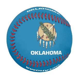 Balle De Baseball Baseball patriotique avec drapeau de l'Oklahoma