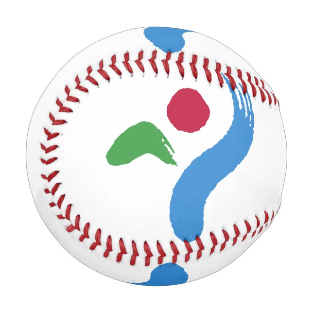Balle De Baseball Baseball patriotique avec drapeau de Séoul, Corée  (Devant Gauche)