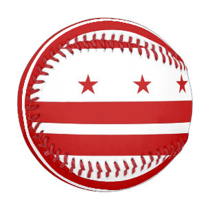 Balle De Baseball Baseball patriotique avec drapeau de Washington DC