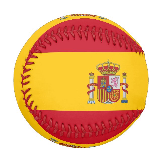 Balle De Baseball Baseball patriotique avec drapeau d'Espagne (Devant Gauche)