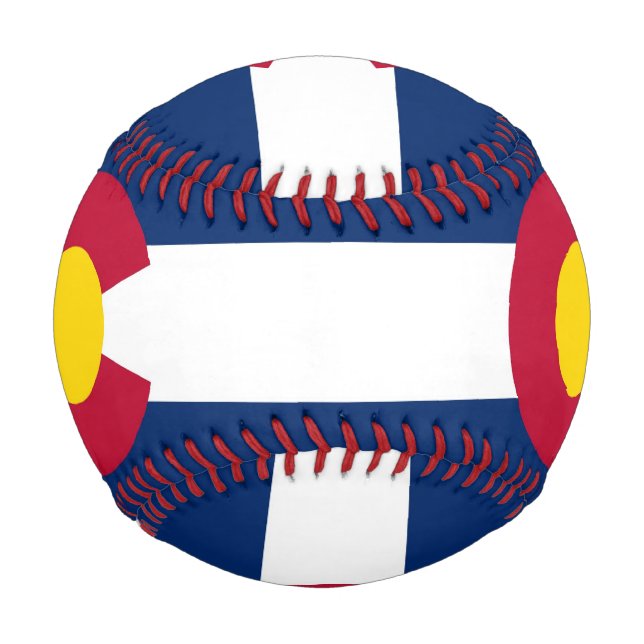 Balle De Baseball Baseball patriotique avec drapeau du Colorado, Éta (Dos)
