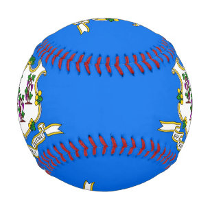 Balle De Baseball Baseball patriotique avec drapeau du Connecticut,