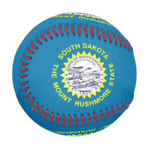 Balle De Baseball Baseball patriotique avec drapeau du Dakota du Sud