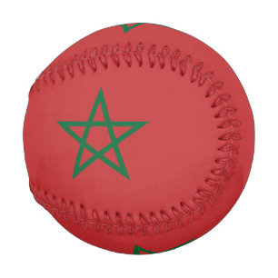Balle De Baseball Baseball patriotique avec drapeau du Maroc