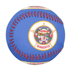 Balle De Baseball Baseball patriotique avec drapeau du Minnesota, US
