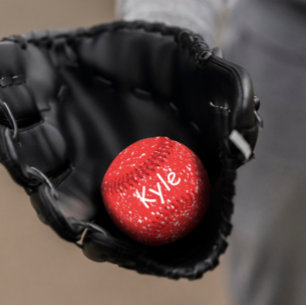 Balle De Baseball Baseball personnalisé rouge et blanc