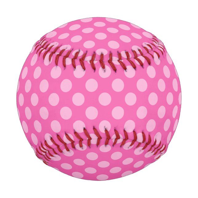 Balle De Baseball Baseball Pois rose (Dos)