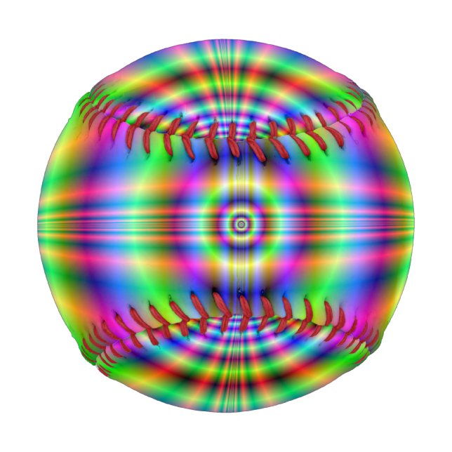 Balle De Baseball Baseball Psychedelic Neon Catscradle (Dos)