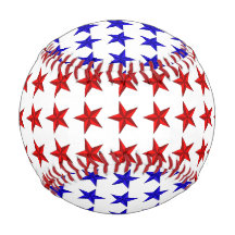 Baseball Red Blue Stars