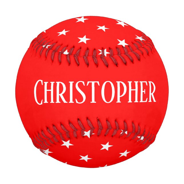 Balle De Baseball Baseball Red Stars (Devant)