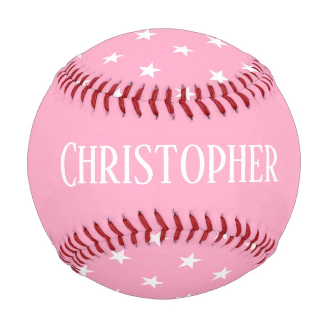 Balle De Baseball Baseball Rose Stars (Devant)
