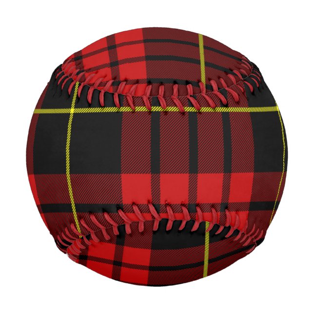 Balle De Baseball Baseball Tartan Rouge (Dos)