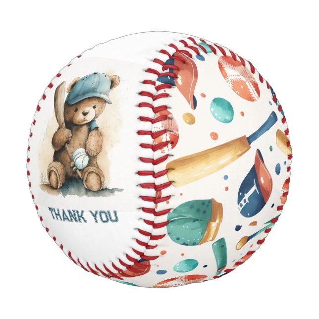 Balle De Baseball Baseball Teddy Bear Sport Baby shower Favoriser (Angle)