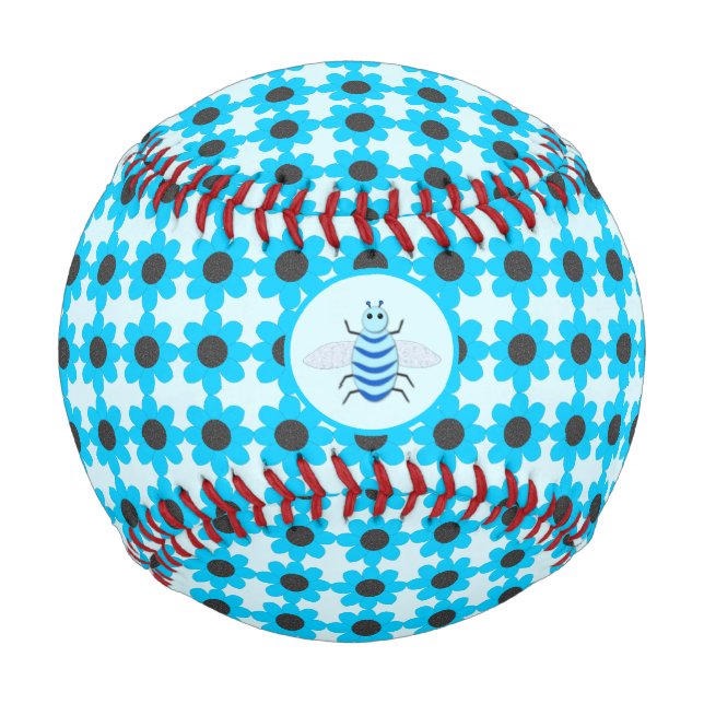 Balle De Baseball Bébé Bleu mignon Bee (Devant)