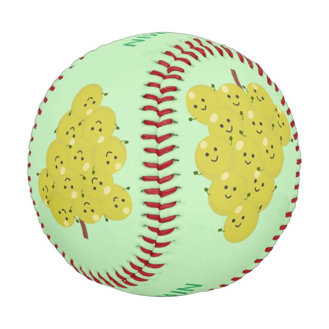 Balle De Baseball Belle bande de raisins amusante illustration (Angle)