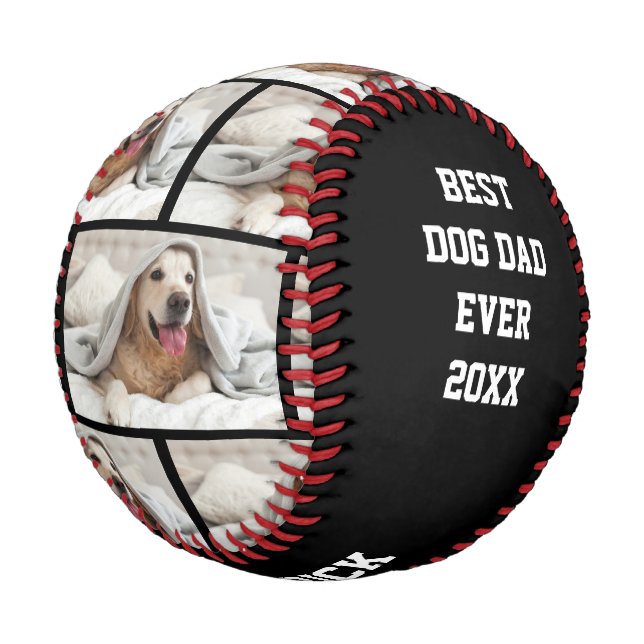 BALLE DE BASEBALL BEST CHIEN PERSONNALISÉ DAD JAMAIS (Angle)