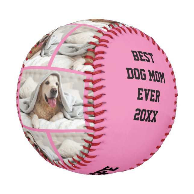 Balle De Baseball BEST CHIEN PERSONNALISÉ MOM JAMAIS Baseball (Angle)