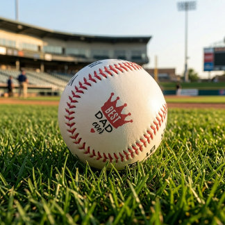 Balle De Baseball Best Dad Ever Custom Image Baseball