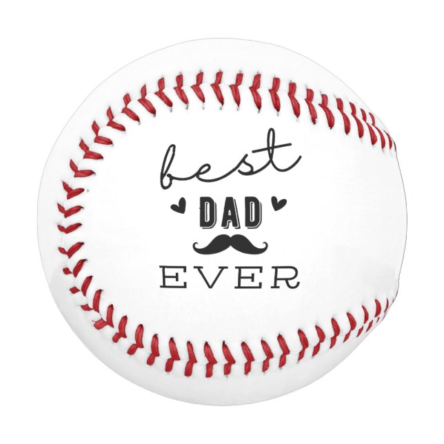 Balle De Baseball 'Best Dad Ever' Father's Day Fun Birthday Gift  (Devant Gauche)