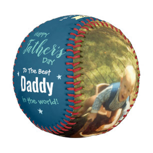Balle De Baseball Best Daddy in the World Two Photo Baseball