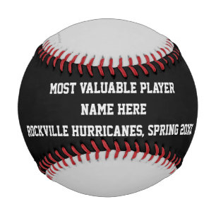 Balle De Baseball Black and Grey Baseball, MVP Player Award