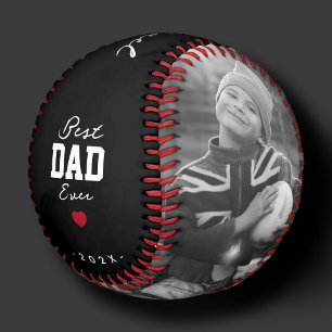 Balle De Baseball Black White Meilleur papa Ever 3 Fête des pères ph