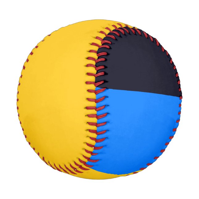 Balle De Baseball Bleu jaune (Angle)