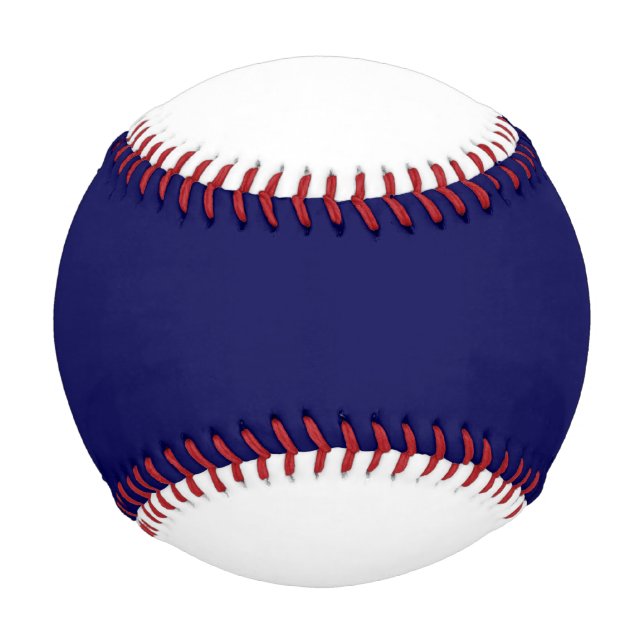 Balle De Baseball Bleu marine uni Personnalisez-le (Devant)