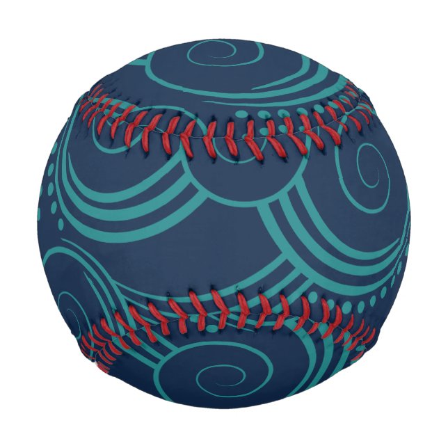 Balle De Baseball Bleu Ocean Swils Baseball (Devant)