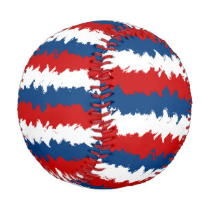 Balle De Baseball Bleu rouge Blancs Cool