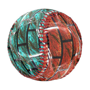 Balle De Baseball Bleu rouge, bulles sur la grille ou effet brique?