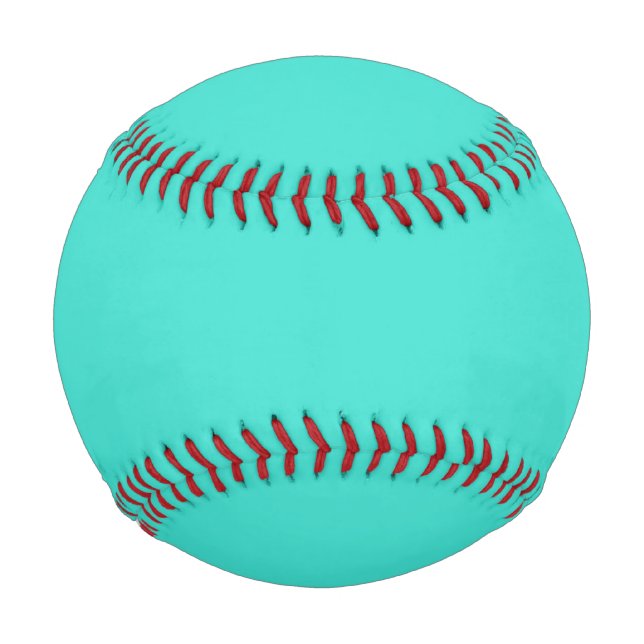 Balle De Baseball Bleu Turquoise solide (Devant)