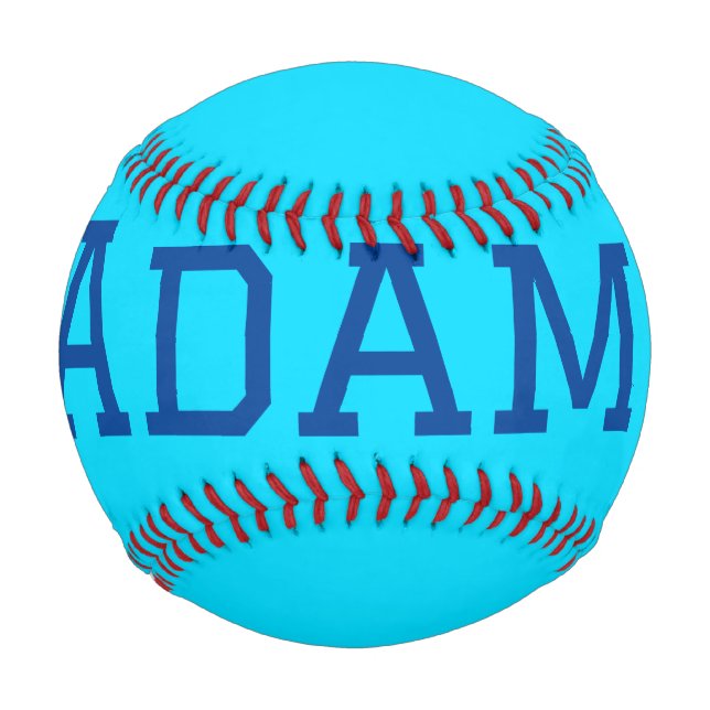 Balle De Baseball Bleu violet ajouter un nom de texte retour à l'éco (Devant)