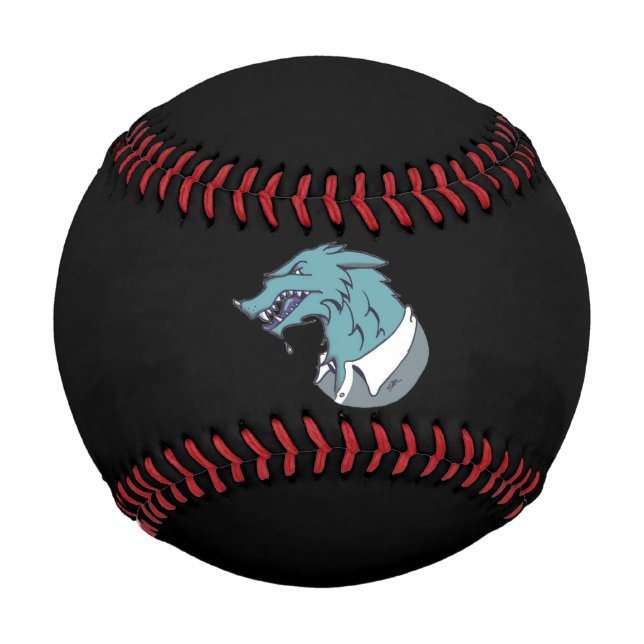 Balle De Baseball Bleu Werewolf baseball noir (Devant)