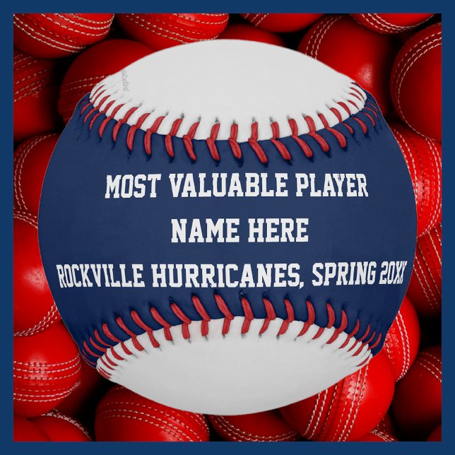 Balle De Baseball Blue Grey Red Baseball, MVP Player Award (Créateur téléchargé)