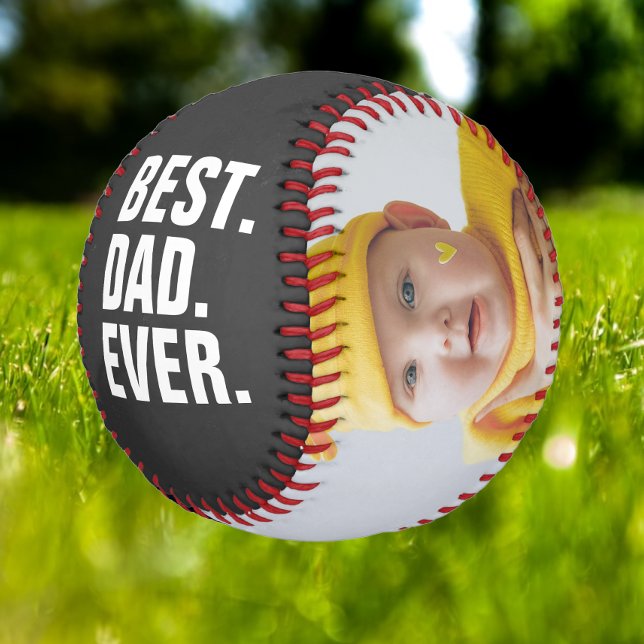 Balle De Baseball Bonne Fête des pères Meilleur Papa Jamais Personna (Créateur téléchargé)