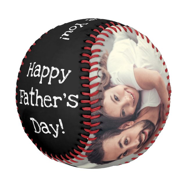 Balle De Baseball Bonne Fête des pères ! Meilleur. Papa. Jamais. Pho (Angle)