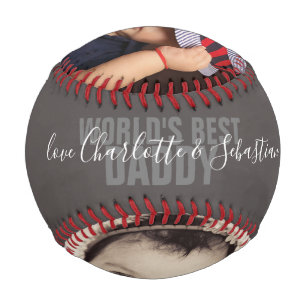 Balle De Baseball Bonne Fête des pères Mondes Personnalisés Best Dad