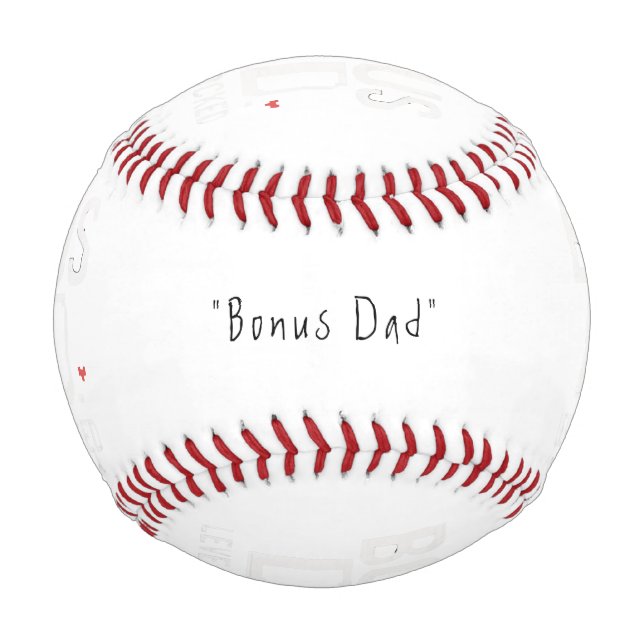 Balle De Baseball Bonus Papa Baseballs - Mémoire de coeur Cadeau (Devant)