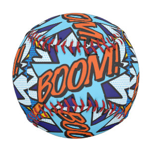Balle De Baseball BOOM Amusement Bande Dessinée Rétro Pop Art