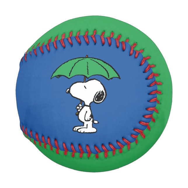 Balle De Baseball cacahuètes | Parapluie vert Snoopy (Devant Droite)