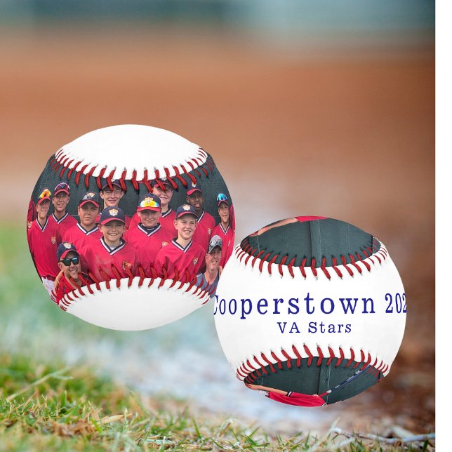 Balle De Baseball Cadeau de photo d'équipe de baseball personnalisé  (Créateur téléchargé)