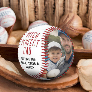Balle De Baseball Cadeau Papa Fête des Pères 2 Collage de Photos