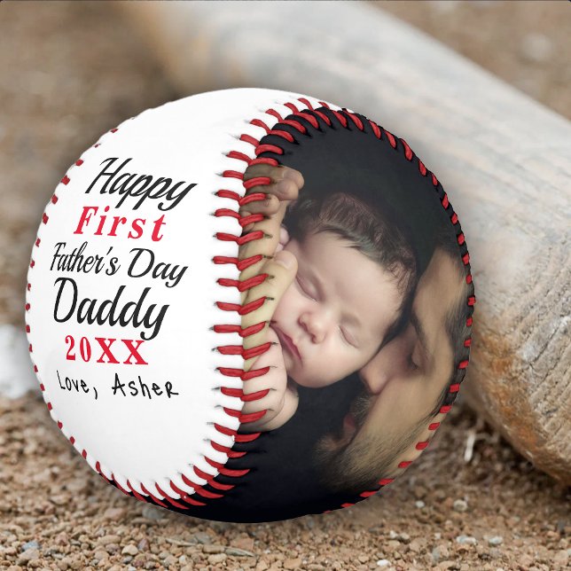 Balle De Baseball Cadeau personnalisé pour la première fête des père (Créateur téléchargé)